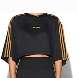NWT SOLD OUT Adidas Ivy Park Black & Tan UNISEX Crop Top